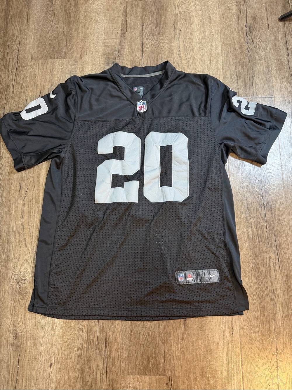 NFL Black #20 Men’s Football Jersey (Signed)